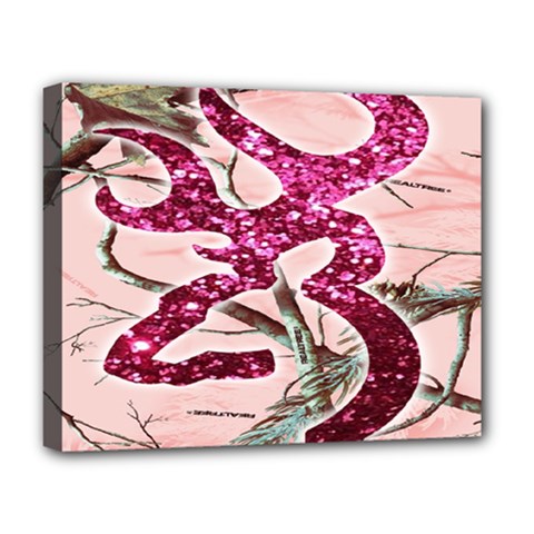 Browning Deer Glitter Deluxe Canvas 20  X 16  (stretched) by artworkshop