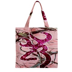 Browning Deer Glitter Zipper Grocery Tote Bag by artworkshop