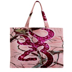 Browning Deer Glitter Zipper Mini Tote Bag by artworkshop