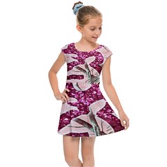 Browning Deer Glitter Kids  Cap Sleeve Dress by artworkshop