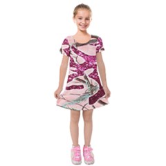 Browning Deer Glitter Kids  Short Sleeve Velvet Dress by artworkshop