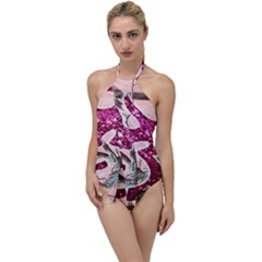 Browning Deer Glitter Go With The Flow One Piece Swimsuit by artworkshop