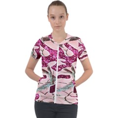 Browning Deer Glitter Short Sleeve Zip Up Jacket by artworkshop