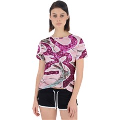 Browning Deer Glitter Open Back Sport Tee by artworkshop