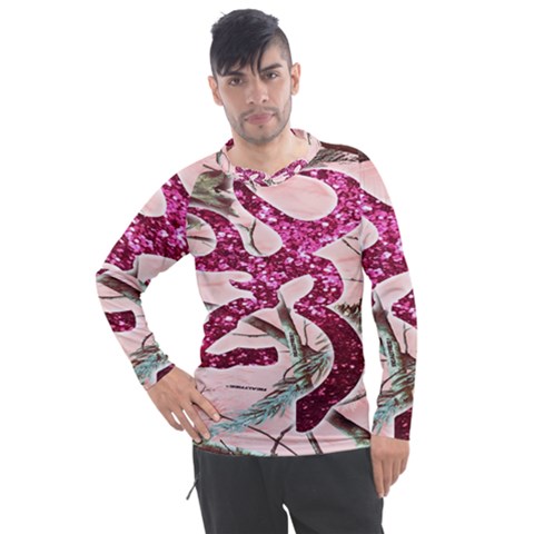 Browning Deer Glitter Men s Pique Long Sleeve Tee by artworkshop