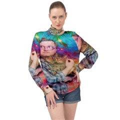 Bubbles Trailer Park Boys High Neck Long Sleeve Chiffon Top by artworkshop