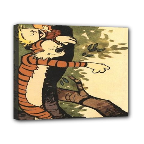 Calvin And Hobbes Canvas 10  X 8  (stretched) by artworkshop