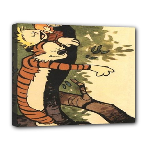 Calvin And Hobbes Deluxe Canvas 20  X 16  (stretched) by artworkshop