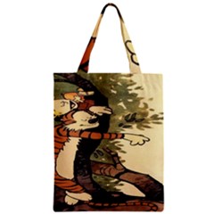 Calvin And Hobbes Zipper Classic Tote Bag by artworkshop