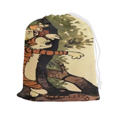 Calvin And Hobbes Drawstring Pouch (2xl) by artworkshop