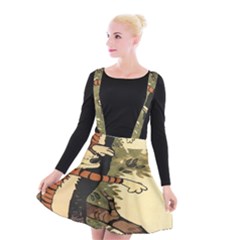 Calvin And Hobbes Suspender Skater Skirt