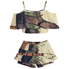 Calvin And Hobbes Kids  Off Shoulder Skirt Bikini by artworkshop