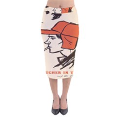 Catcher In The Rye Velvet Midi Pencil Skirt by artworkshop