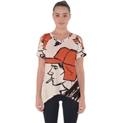 Catcher In The Rye Cut Out Side Drop Tee by artworkshop