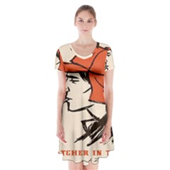 Catcher In The Rye Short Sleeve V-neck Flare Dress by artworkshop