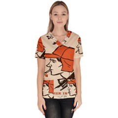 Catcher In The Rye Women s V-neck Scrub Top by artworkshop