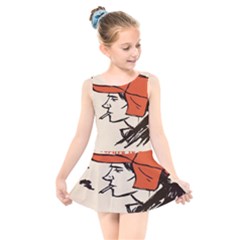 Catcher In The Rye Kids  Skater Dress Swimsuit by artworkshop