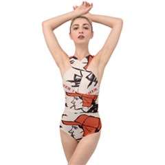 Catcher In The Rye Cross Front Low Back Swimsuit by artworkshop