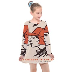 Catcher In The Rye Kids  Long Sleeve Dress by artworkshop