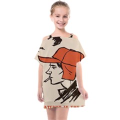 Catcher In The Rye Kids  One Piece Chiffon Dress by artworkshop