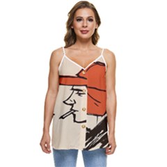 Catcher In The Rye Casual Spaghetti Strap Chiffon Top by artworkshop