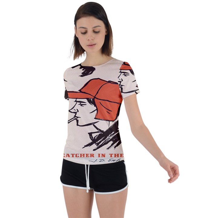 Catcher In The Rye Back Circle Cutout Sports Tee