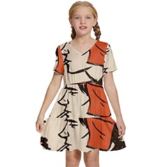 Catcher In The Rye Kids  Short Sleeve Tiered Mini Dress by artworkshop