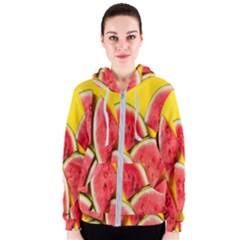 Watermelon Women s Zipper Hoodie by artworkshop