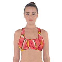 Watermelon Cross Back Sports Bra by artworkshop