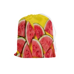 Watermelon Drawstring Pouch (large) by artworkshop