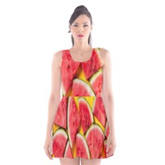 Watermelon Scoop Neck Skater Dress by artworkshop