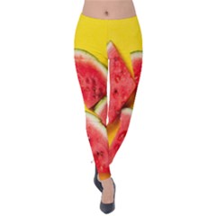 Watermelon Velvet Leggings by artworkshop