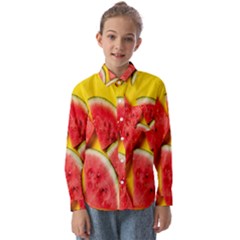 Watermelon Kids  Long Sleeve Shirt by artworkshop