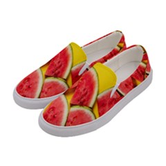 Watermelon Women s Canvas Slip Ons by artworkshop