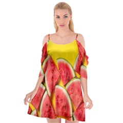 Watermelon Cutout Spaghetti Strap Chiffon Dress by artworkshop