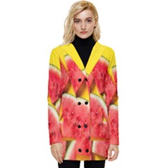 Watermelon Button Up Hooded Coat  by artworkshop