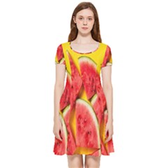 Watermelon Inside Out Cap Sleeve Dress by artworkshop