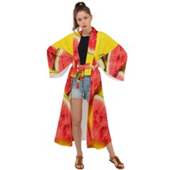 Watermelon Maxi Kimono by artworkshop