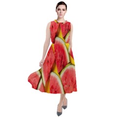 Watermelon Round Neck Boho Dress by artworkshop