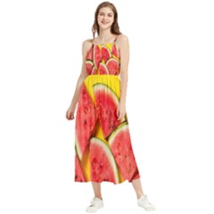 Watermelon Boho Sleeveless Summer Dress