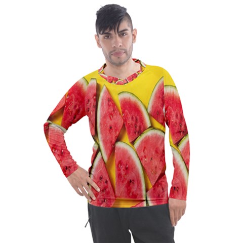 Watermelon Men s Pique Long Sleeve Tee by artworkshop