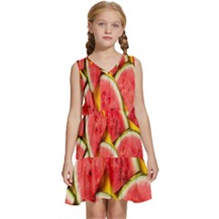 Watermelon Kids  Sleeveless Tiered Mini Dress