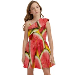 Watermelon Kids  One Shoulder Party Dress by artworkshop