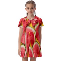 Watermelon Kids  Asymmetric Collar Dress by artworkshop