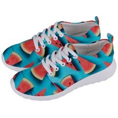 Watermelon Blue Background Men s Lightweight Sports Shoes by artworkshop