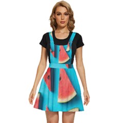 Watermelon Blue Background Apron Dress