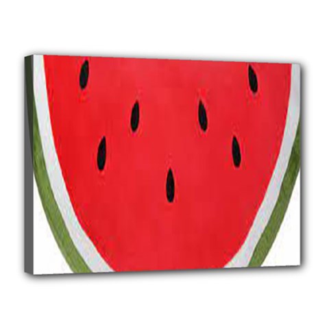 Watermelon Pillow Fluffy Canvas 16  X 12  (stretched) by artworkshop