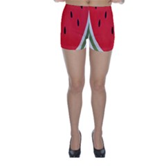 Watermelon Pillow Fluffy Skinny Shorts by artworkshop