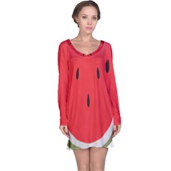 Watermelon Pillow Fluffy Long Sleeve Nightdress by artworkshop