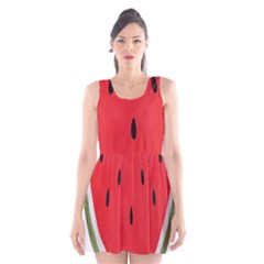 Watermelon Pillow Fluffy Scoop Neck Skater Dress by artworkshop